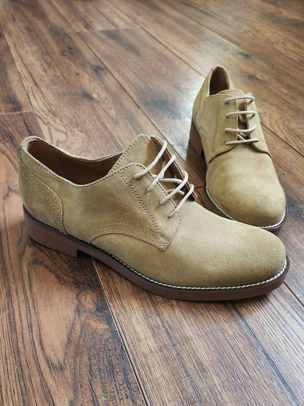 G.H. Bass & Co. Suede Derby Oxfords in Tan